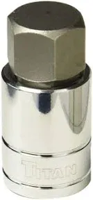 Titan Tools Hex Bit Socket 1/2" Drive 22mm