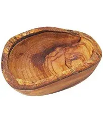 Olive Wood Dipping Bowl - Rustic. Olive Wood Bowl for Dipping Oils, Condiments, 