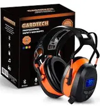 Gardtech Black Orange 29 DB Bluetooth Rechargeable Professional Safety Ear Muffs