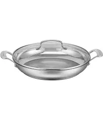 Classic 12&#034; Stainless Steel Everyday Pan with Cover - 8325-30D