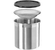 Oggi 4 Quart Stainless Steel Grease Can with Strainer