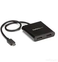 StarTech.com 2-Port Multi Monitor Adapter - USB-C to HDMI Video Splitter - USB T