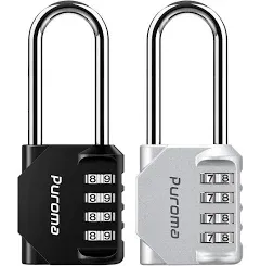 2 Pack 4 Digit Combination Padlock for School Gym Locker Weatherproof NEW