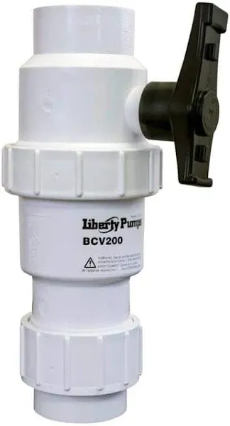 Liberty Pumps BCV200 2" PVC Ball and Check Valve Combo