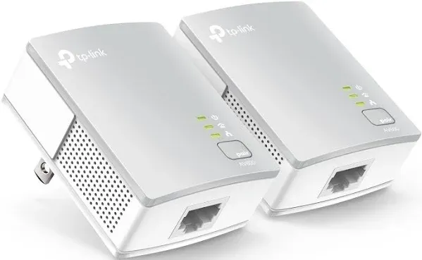 TP-Link AV600 Powerline Adapter Wi-Fi Booster/Hotspot/ Extender,Speed up to 300Mbps, 2+1 (TL-WPA4220 KIT) | N300 Mbps+AV600 Mbps|2 Pack