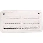 Leisure Coachworks RV 20" Refrigerator Upper/Lower Side Wall Vent with Mesh Insect Screens for Campers Trailers (White)