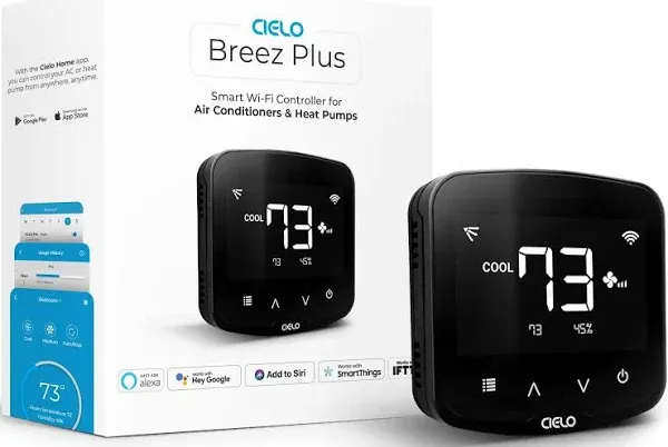 Cielo Breez Plus Smart Air Conditioner Controller | WiFi Thermostat for Mini-...