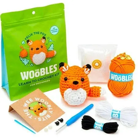 The Woobles Beginner Crochet Amigurumi Kits - Fox