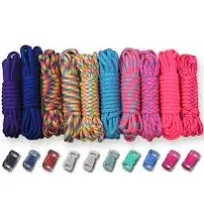 PARACORD PLANET 550lb Type III Paracord Combo Crafting Kits with Buckles