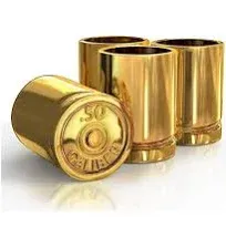 Straight Shooter 50 Caliber Shot Glass Groomsmen Gifts For Dad Birthday Gift Man Cave Furniture Cool Shot Glasses Tumbler Bulk Shot Glasses Funny Gifts for Men Set 4 of Ceramic