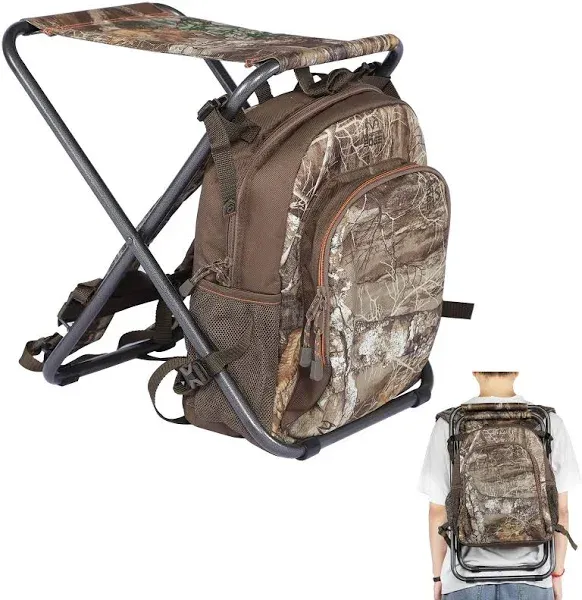  3 in 1 Cooler Backpack Chair for Adults,Portabl<wbr/>e Hunting Backpack and Seat 