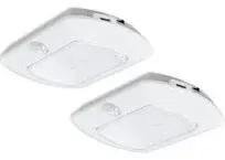 Good Earth Lighting White Hardwired LED Puck Light 2 pk