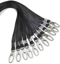 SzJias 50 Pcs Black Lanyards