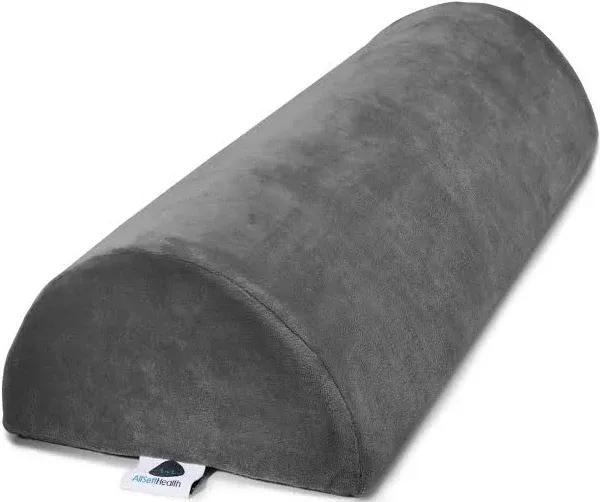 AllSett Health Large Half Moon Bolster Pillow for Legs Knees Lower Back and H...