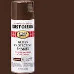 Rust-Oleum 12 oz Stops Rust Protective Enamel Spray Paint - Gloss Leather Brown