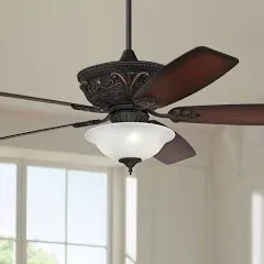 Casa Vieja Montego 60" Industrial Rustic Indoor Ceiling Fan with LED Light