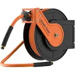 Giraffe Tools TA10B Retractable Air Hose Reel-Alloy Steel Reel-3/8in 3/8 in-25ft / Without Bracket