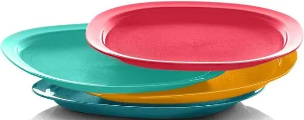 Tupperware Brand Microwave Reheatable Luncheon Plates - Dishwasher & Microwave Safe - BPA Free - Reusable, Lightweight, Durable & Great for Kids