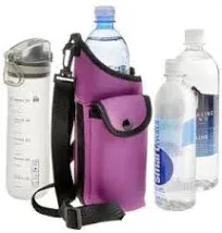 AquaPockets Water Bottle Carrier Bag - Insulating Neoprene Bottle Holder with...