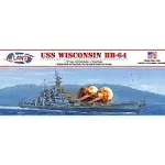 Atlantis Plastic Model Kit -USS Wisconsin Bb-64 Battleship 16"