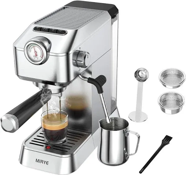 MR Espresso Machine, 20 Bar Stainless Steel Espresso Maker Coffee Machine