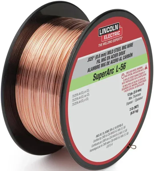 LINCOLN ELECTRIC SUPER ARC L-56 MILD STEEL MIG WIRE 0.8 MM (J27002341)