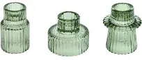 Vixdonos Taper Glass Candlestick Holders Tealight Candle Holders for Table Centerpieces, Wedding Decor and Dinner Party