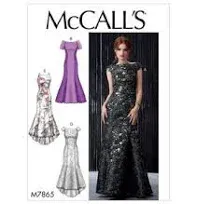 McCall Pattern McCall's Women's Floor-Length Evening Dress, Sizes 14-22 Sewing Pattern, Plain