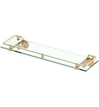 Gatco 1438 Glass Railing Shelf, Brass