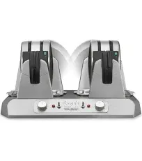 Waring Commercial WW300BX Double Side by Side Belgian Waffle Maker, Coated Non Stick Cooking Plates, Produces 75 Waffles Per Hour,208V, 2700W, 6-15 Phase Plug