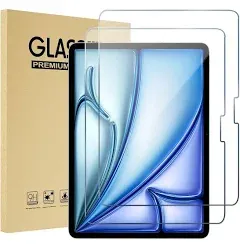 ProCase 2 Pack Screen Protector for iPad Air 11-Inch M2 2024 A2902 A2903 A2904, Tempered Glass Film Guard for iPad Air 6th Generation -Clear