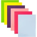 Jam Paper Glossy 2-Pocket Presentation Folders, Assorted Colors, 6/Pack (385GFASSRT)