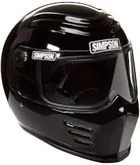 Simpson Safety 28315XL2 Outlaw Bandit Motorcycle Helmet-X Large; Black