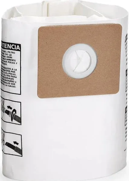 Shop-Vac 9066833, Disposable Filter Bags, All Around Collection Bags, Fits 2-2.5 Gallon Tanks, (3-Pack) , white