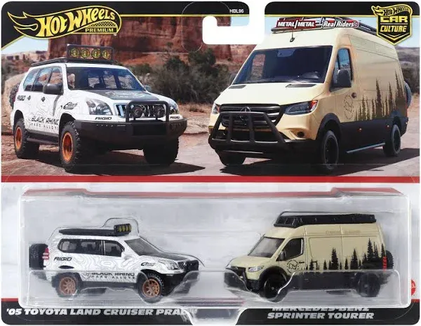 Hot Wheels Premium 2 Pack Toyota Land Cruiser Prado Car Culture Blister Pull