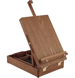 Soho Urban Artist Sketch Box &amp; Table Easel, Walnut NEW