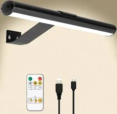  Wireless LED Picture Light with Remote,Recharg<wbr/>eable Battery 13inch Black