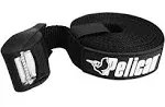 Pelican Roof Rack Tie Down Deluxe Strap with Buckle Bumper - for Kayaks, Canoes, Surfboards and Paddle Boards - 15 ft - Black