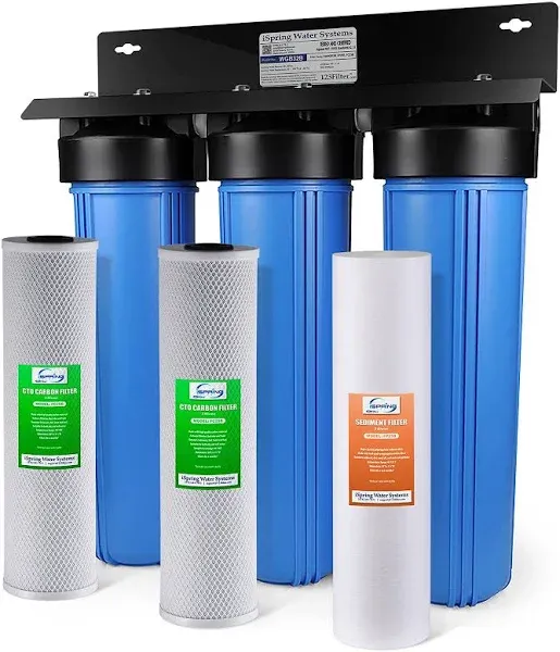 iSpring 3-Stage Whole House Water System Sediment and Carbon Filter iSpring Water WGB32B