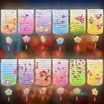 Buzifu 12 Pcs Chinese Paper Lanterns Lamp Colorful Hanging Paper Lantern Shades Chinese New Year Paper Lanterns Japanese Paper Lantern Ceiling