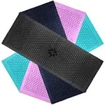 Clever Yoga Mat Towel Non-Slip for Hot Yoga. Grippy Double Sided DarkBlue 