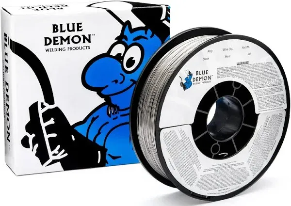 Blue Demon E71TGS X .035” X 2 LB X 2 Pack MIG/GMAW Gasless Flux Core Carbon Steel Welding Wire, All Position, Easy Slag Removal, Formulated To Provide Porosity-Free, X-Ray Quality Welds