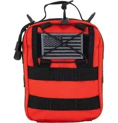 LINE2design First Aid (Ifak) Pouch - Emergency Medical Trauma Bag - Red