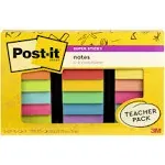 Post-it Super Sticky Notes Teacher Pack, Assorted Colors, 3 in. x 3 in., 15 Pads