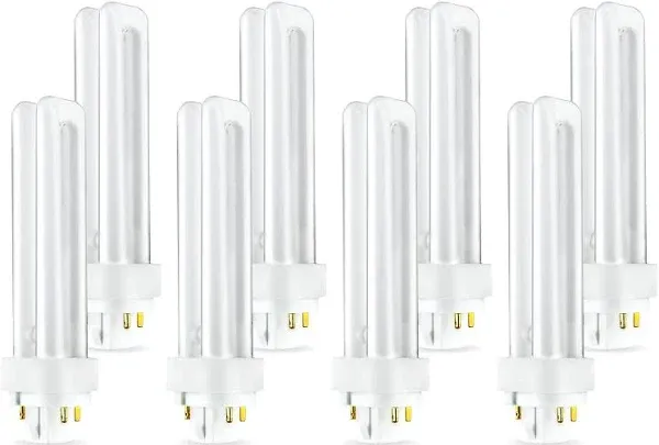 Circle - PLC-18W 835, 4 Pin G24q-2, 18 Watt Double Tube, Fluorescent Light Bulb, Replaces Sylvania 20672 - CF18DD/E/835/ECO, Philips 38332-3- PL-C 18W/835/4P/ALTO (3500 Kelvin, Soft White) (8 Pack)