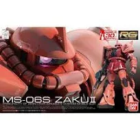 Bandai RG UC Gundam Ms-06S Char&#039;s Zaku II Model Genuine Replacement Parts