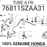 76811SZAA31 Honda Tube A FR