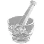 Mortar And Pestle Bowl Mixer And Grinder For Medicine Glass 2 Oz