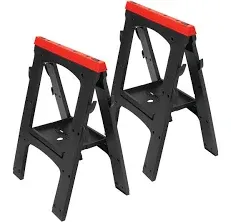 Performance Tool W54009 Heavy Duty Plastic Sawhorse Set (450 lb capacity, 900 lbs Total)