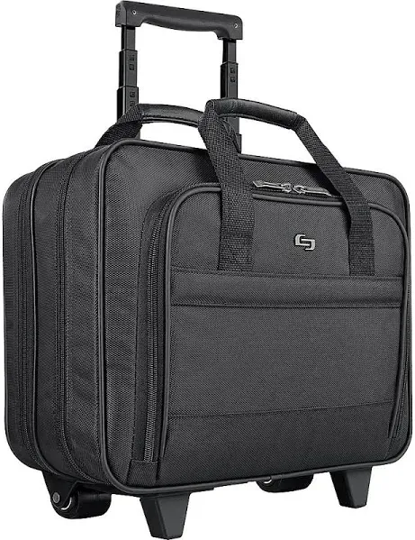 Solo Carnegie Rolling Laptop Bag, Black